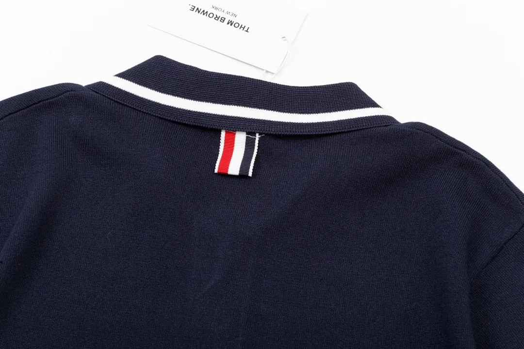 Thom Browne ➡️ POLO ， Retro Same Style Polo Versatile : Size：M-3XL